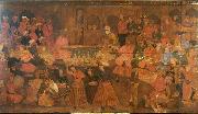 unknow artist Shah Tahmasp Entertains Abdul Muhammed Khan of the Uzbeks oil painting on canvas